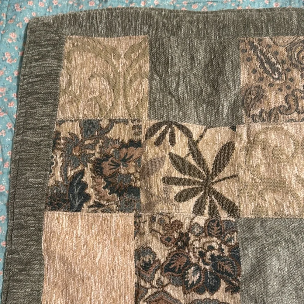 Croft & Barrow Patchwork Door Mat - Green, Beige, Black